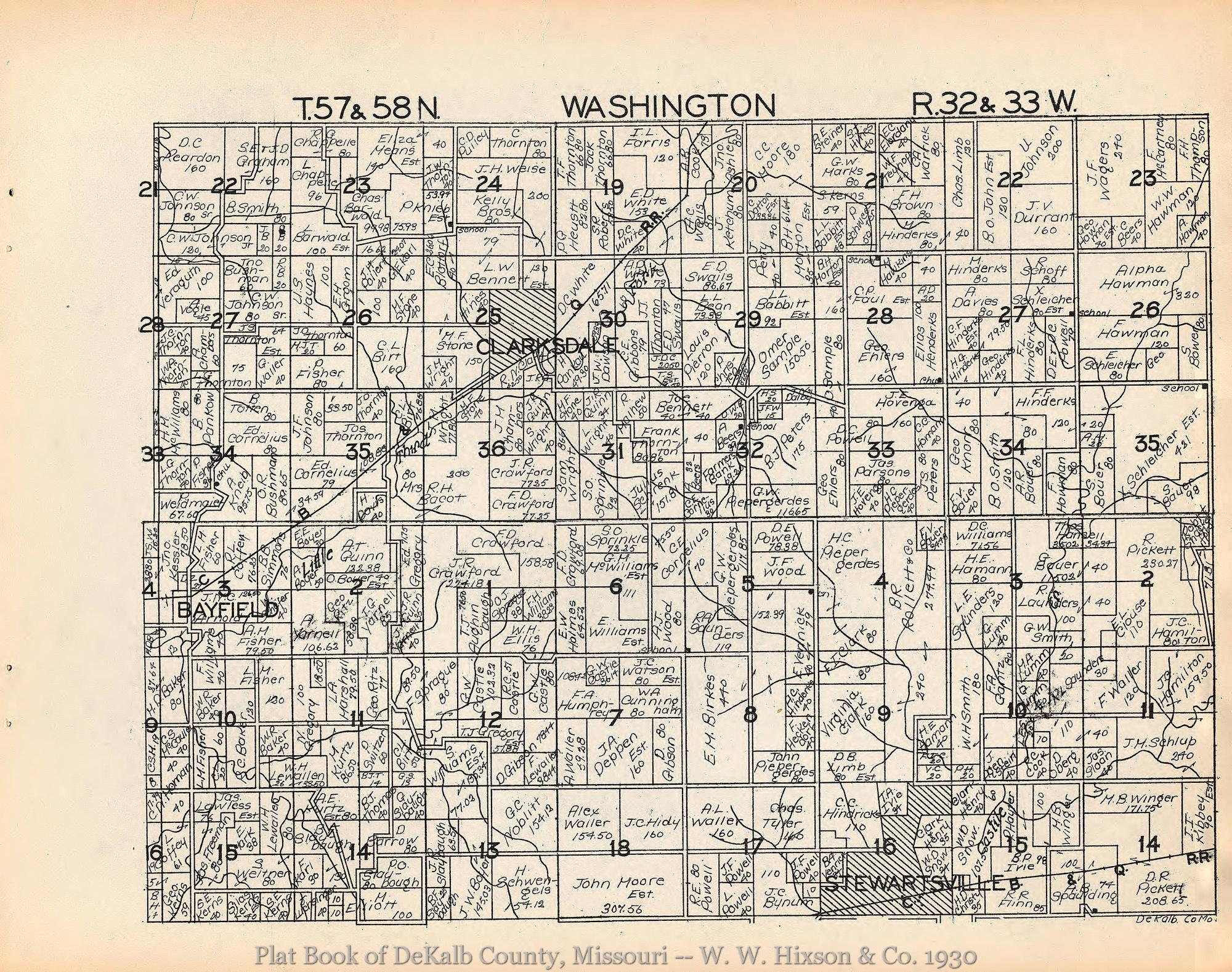 1930 Plat Book of DeKalb County